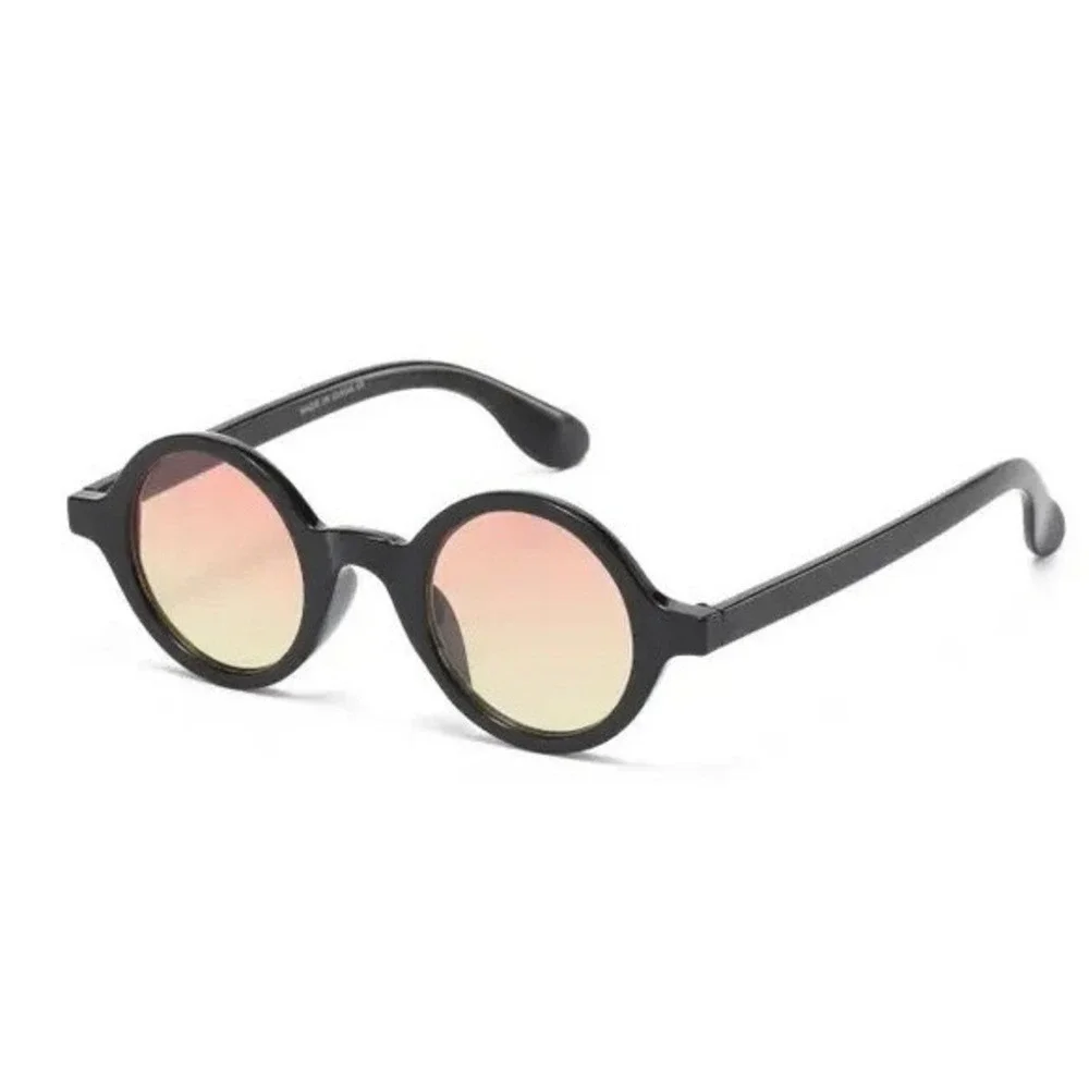 Women Sunglasses Orange Yellow  Lens Circle Frame Vintage Style Elegant‎ Lentes